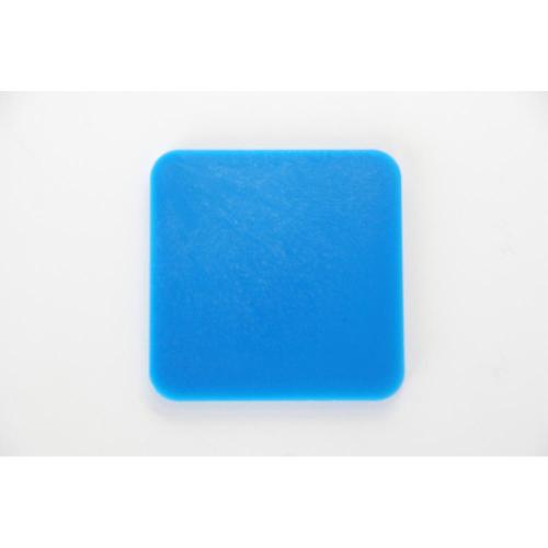 Drukplaat zonder sleuf blauw kunststof 70x70mm 4mm 34704 product photo