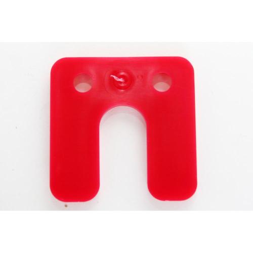 Drukplaat met sleuf rood kunststof 70x70mm 5mm 34745 product photo