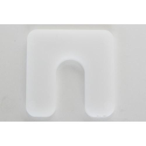 Drukplaat met sleuf transp. kunststof 70x70mm 6mm 34746 product photo