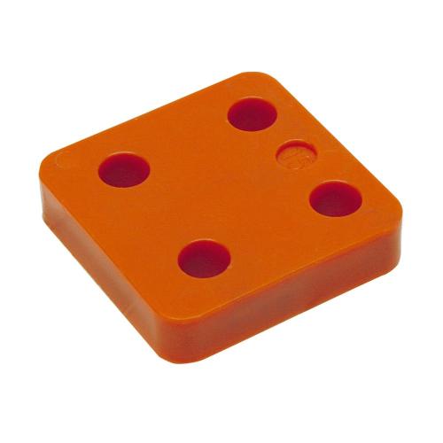 Drukplaat zonder sleuf oranje kunststof 70x70mm 15mm 34715 product photo