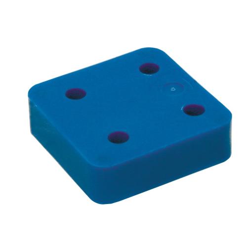 Drukplaat zonder sleuf blauw kunststof 70x70mm 20mm 34720 product photo