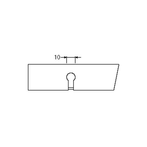Garderobebuis ovaal m/gaten product photo