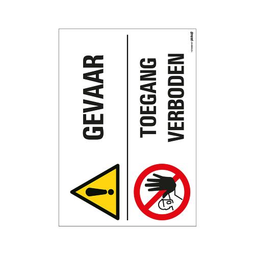 Bord Gevaar toegang verboden Combinatie 230x330mm product photo