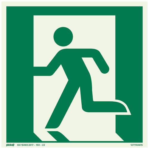 Bord ZK Nooduitgang links FTLM 150x150mm product photo