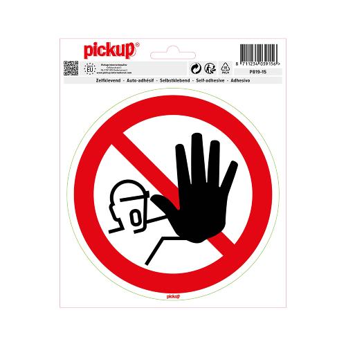 Sticker Verboden voor onbevoegden 150 mm rond product photo