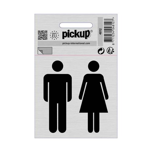 Bord Alulook Dames/Heren 80x80 mm zelfklevend product photo