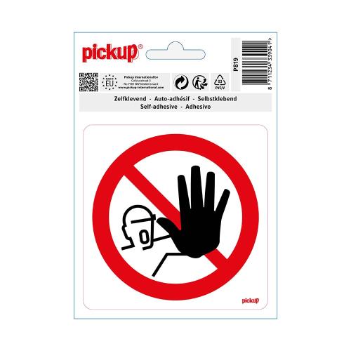 Sticker Verboden voor onbevoegden 100x100 mm product photo