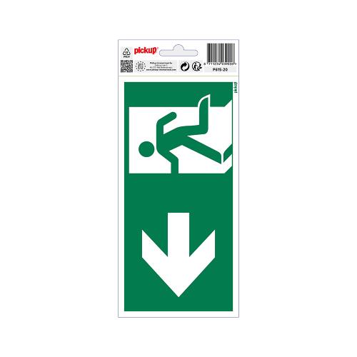 Sticker Nooduitgang links 100x200 mm product photo