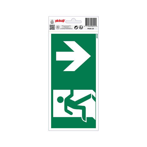 Sticker Nooduitgang naar beneden 100x200 mm product photo