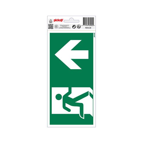 Sticker Nooduitgang rechtdoor 100x200 mm product photo