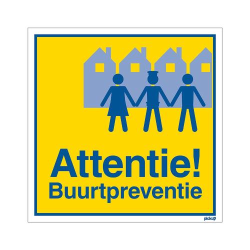 Sticker Attentie buurtpreventie 150x150 mm product photo