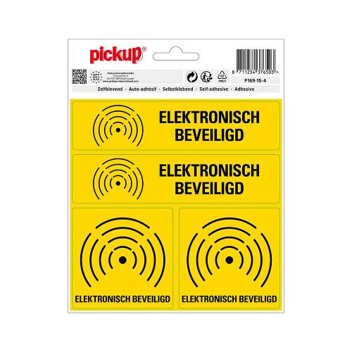 Sticker Elektronisch beveiligd 150x150 mm 4 stuks product photo