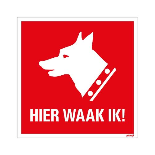 Sticker Hier waak ik! 150x150 mm product photo