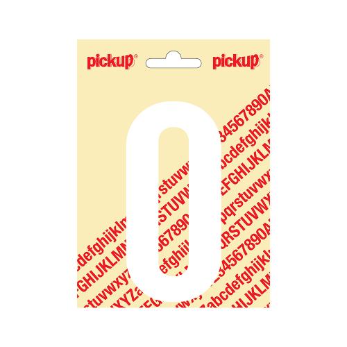 Plakcijfer Nobel 120mm wit 0 120mm product photo