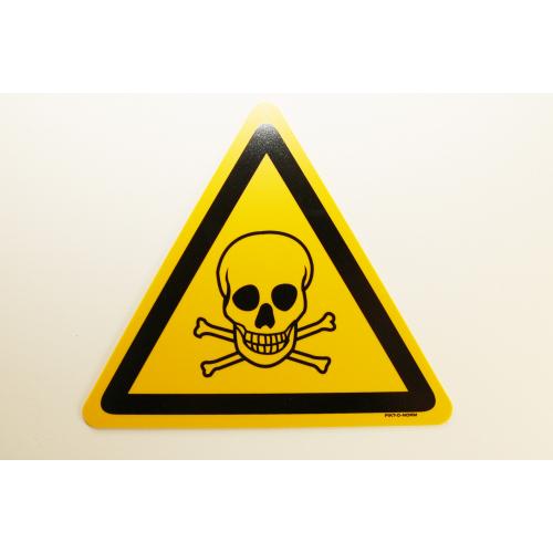Pictogram Giftige stoffen driehoek 200 mm pp geel/zwart product photo