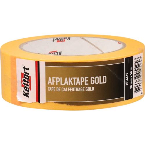 Afplaktape Gold UV-bestendig binnen/buiten product photo