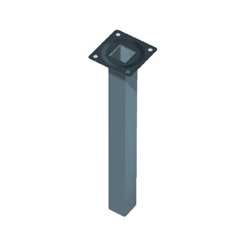 Tafelpoot staal zwart vierkant 25x25x200mm product photo