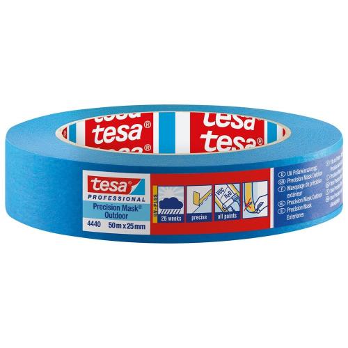 Afplaktape voor buiten UV-bestendig blauw 25mm x 50m 4440 Precision Mask buiten product photo
