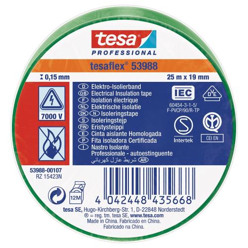 Isolatieband groen 19mm x 25m product photo