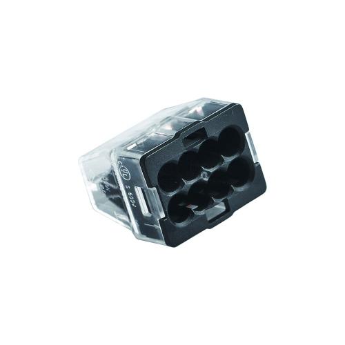 Lasklem type insteek v/draad 0.75-2.5mm2 24A ds = 50st 1x8 voudig transparant/zwart (101-688) product photo