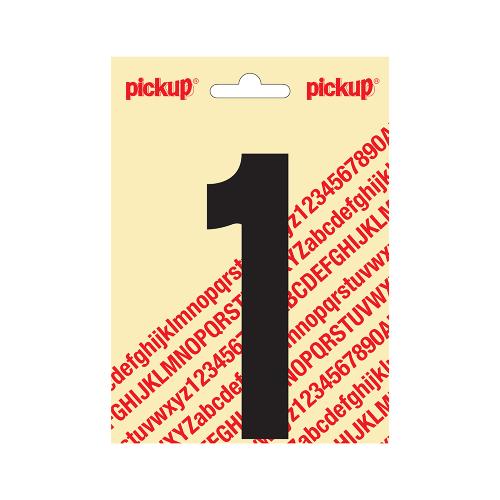 Plakcijfer Nobel 120mm zwart 1 product photo