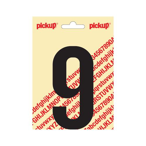 Plakcijfer Nobel 120mm zwart 9 product photo