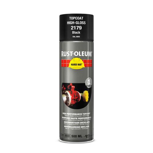 Lakspray Hard Hat hoogglans 500ml 2179 gitzwart RAL 9005 product photo