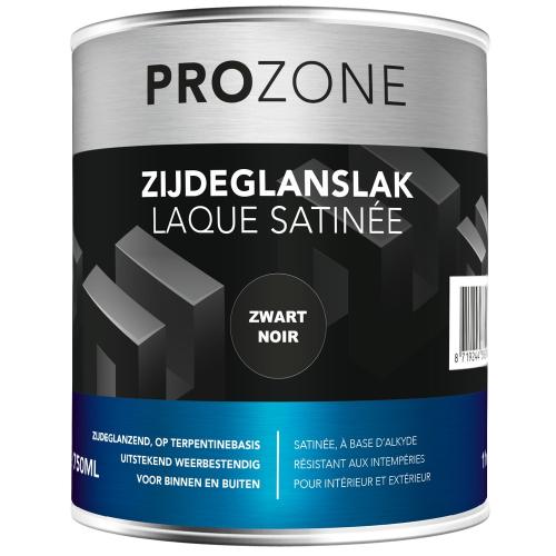 Zijdeglanslak binnen/buiten 750ml Zwart product photo
