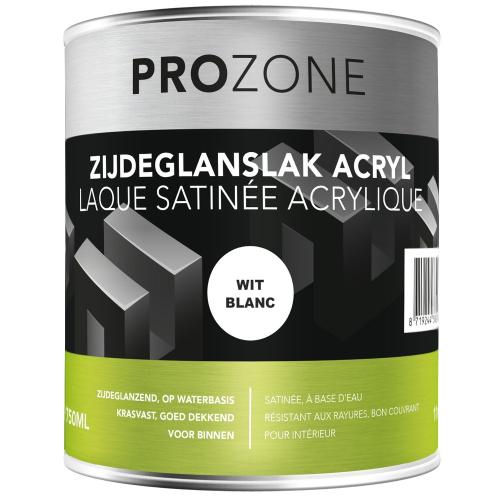 Zijdeglanslak acryl binnen 750ml Wit product photo