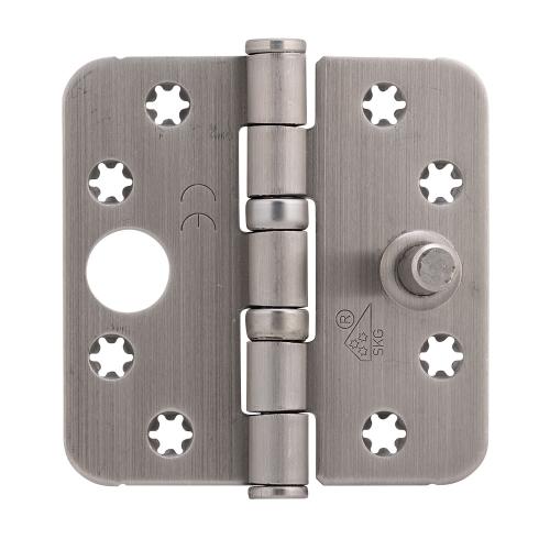 Noxxa kogellagerscharnier SKG3 - rvs geborsteld - 89x89x3mm - ronde hoek - platkop - gezet product photo