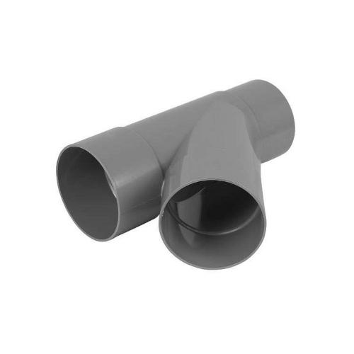 T-Stuk 45 graden pvc grijs lijm 2xmof/1x spie verjongd 100x100mm Hwa Komo BRL 2012 product photo