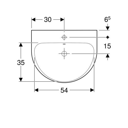 Geberit wastafel renova wit kraangat en overloop 600x480x190mm 500370011 product photo https://media.isero.nl/Isero-IseroNL-Site/images/L/676345_4.jpg L