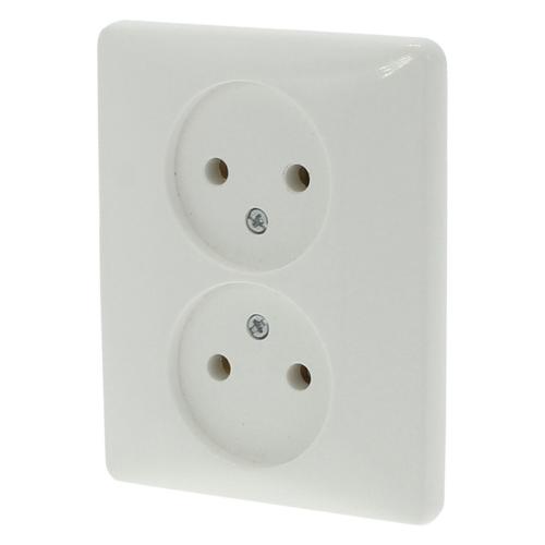 Contactdoos inbouw 2-voudig polarwit product photo
