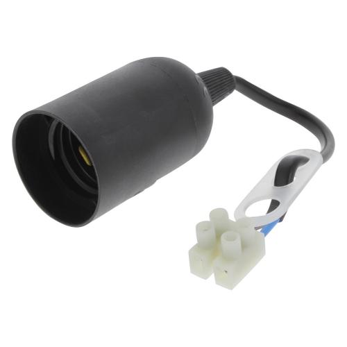 Verhuisfitting met stroomdraad en kroonsteen zwart per 2st.E27 product photo