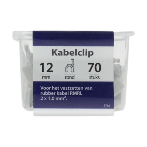 Kabelclip rond 12mm grijs 70st product photo https://media.isero.nl/Isero-IseroNL-Site/images/L/788537_1.jpg L