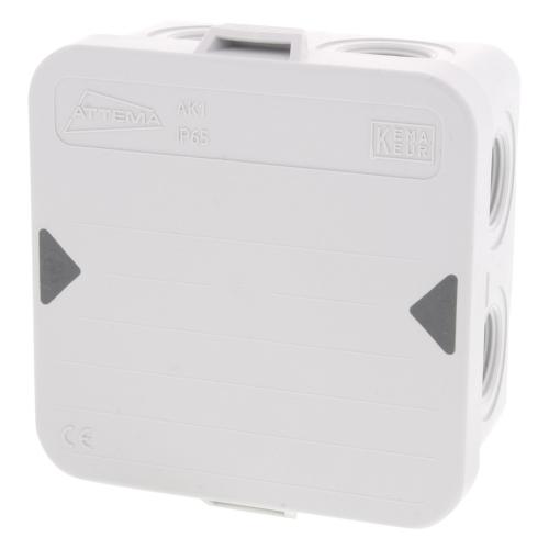 Attema Kabeldoos grijs vierkant met 3x wartels M20/25 95x95x45mm AK1 IP-65 AT2280 product photo