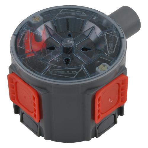 Attema Inbouwdoos 50mm diep grijs + 1x spruitst enkel U50 5/8 duims 16/19mm AT1230 product photo