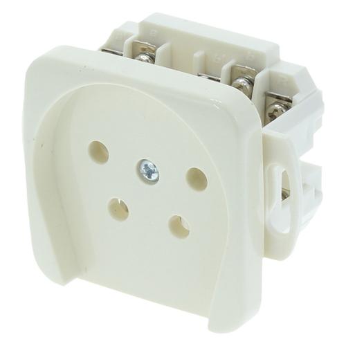 Contactdoos inbouw telefoon creme product photo