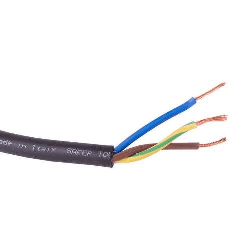 Kabel zwart neopreen H07RN-7 licht brandklasse Eca 3x1.5qmm Rol = 100m product photo
