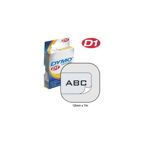 Labeltape zwart op transparant 12mm x 7m product photo