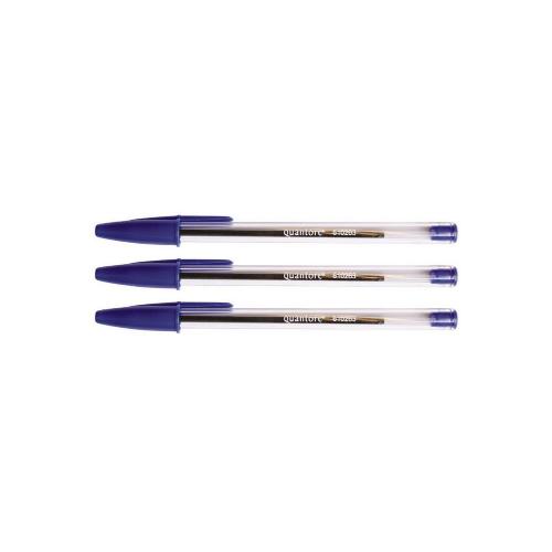 Quantore balpen wegwerp met dop medium blauw 610263 product photo