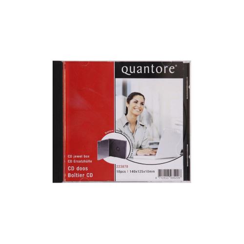 CD-hoesjes kunststof zwart/transparant 140x125x10mm product photo