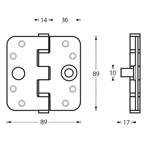 Vh kogellagerscharnier RVS afgerond SKG3 89x89x3mm product photo https://media.isero.nl/Isero-IseroNL-Site/images/L/914177_2.jpg L