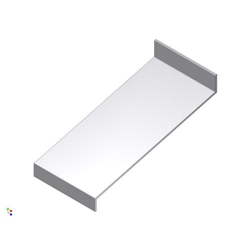 Waterslagprofiel aluminium brute 15gr. 3mtr 160mm product photo