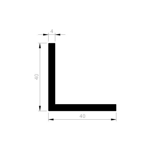 Hoekprofiel aluminium 40x40x4.0mm product photo