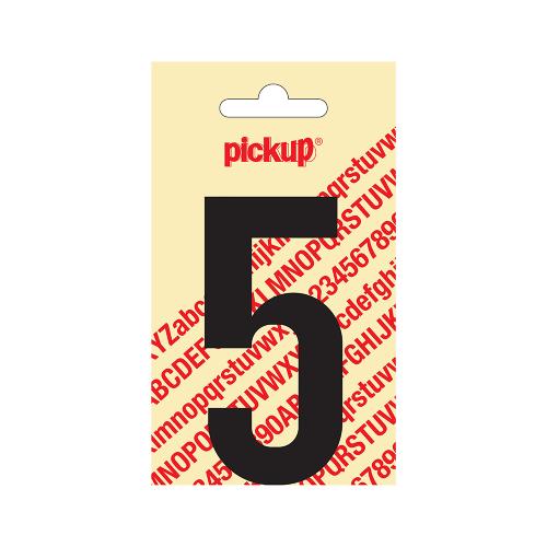 Plakcijfer Nobel 90 mm zwart 5 product photo