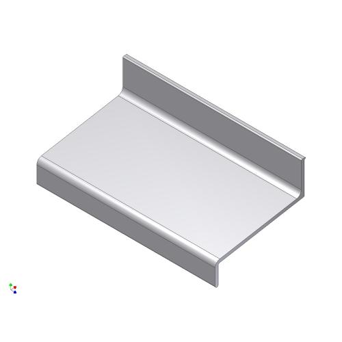 Waterslagprofiel aluminium brute 10gr. 3mtr 40mm product photo