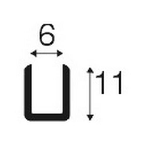 U-profiel kunststof 6mm wit 520cm product photo