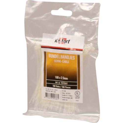 Kabelbinder nylon transparant 2.5x100mm product photo