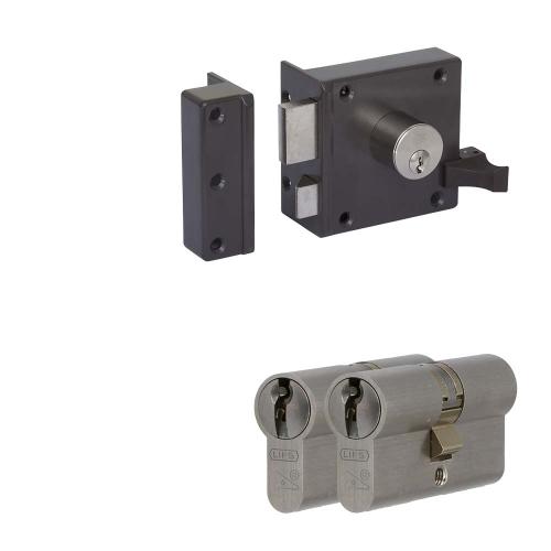 Oplegslot 50mm dr. 2 incl. 2x profielcilinder 30/30 en 9 sl. 1753BW-dr2+2x8062BW product photo